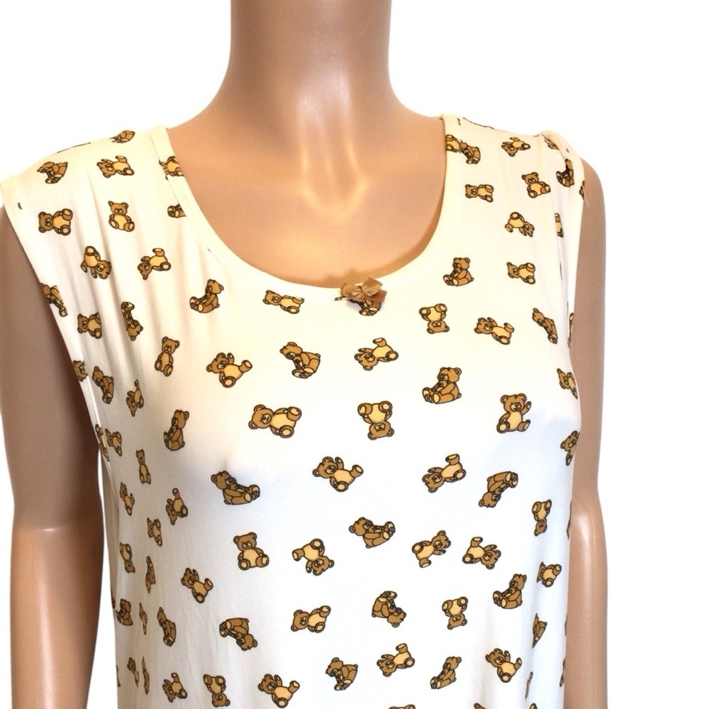 5 More Minutes Womens Sleep Dress 2X or 3X Buttery Soft Teddy Print Nightgown - Picture 3 of 7